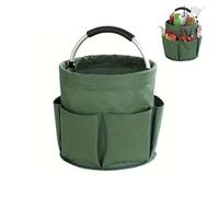 Multifunctional Folding Basket Gardening Storage Tote with Aluminum Handle Large Collapsible Picnic Basket Portable Car Storage Caddy Reusable Garden Tool Bag Foldable Hamper for Home Garden Beach