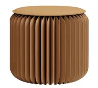 Multifunctional Folding Paper Stool - Round Kraft Paper Side Table for Living Room Dining Room Bedroom - Stylish Lightweight Eco-Friendly Footrest & Accent Furniture