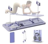 Multifunctional Folding Pilates,Abdominal Board Exercise Machine for Home with Elbow Support And Resistance Bands