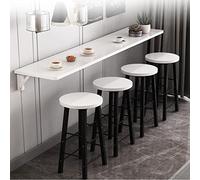 Multifunctional Folding Wall Table for Home & Garden - Narrow Long Dining Table for Kitchen, Restaurant, Bubble Tea, Indoor Events, Space-Saving Design