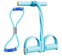 Multifunctional Foot Pedal Resistance Assistance, 8 Tube Pedal Resistance Band with Handle, Multi Function Tension Rope, Full Body Training Equipment for Home Workout (#Blue)