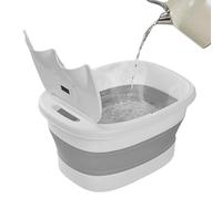 Multifunctional Foot Soaking Tub Foldable, Space Saving Foot Bath Tub, Foldable Foot Spa, Bottom Massage Wheel Lightweight Foot Basin, 44x33x24cm/17.32x12.99x9.45 Inches for Home