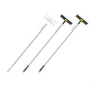 Multifunctional Four In One Bathroom Floor Cleaning Brush With 180 Degree Rotating Head And Built In Wiper For Tile Grout Shower Wall Deep Cleaning White(1)