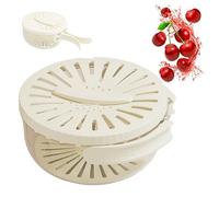 Multifunctional Fruit and Vegetable Washing Bowl, 2025 New Sieves and Strainers, Fruit Washer Drainer Container Set with Lid and Handle Kitchen Gadgets (White)