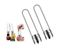 Multifunctional Fruit & Vegetable Core Remover, Red Bell Pepper Seed Corer, 2025 Upgraded Stainless Steel Fruite Corer,for Peppers, Apples, Pears with Hooks (2)