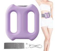 Multifunctional Full Body Fascia Ring, 5 Speed Fascia Ring Silicone, Full Body Fat Burning Shaping, Cordless Massager with Adjustable Strap, Handheld Fascia Massager (Purple)