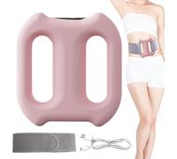 Multifunctional Full Body Fascia Ring, 5 Speed Fascia Ring Silicone, Full Body Fat Burning Shaping, Cordless Massager with Adjustable Strap, Handheld Fascia Massager (Pink)