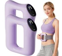 Multifunctional Full-Body Fascia Ring- Wireless Electric Muscle Stimulator with 3 Modes & 5 Intensity Levels, Ergonomic Deep Tissue Massage Tool for Belly, Neck, Waist, Arms, Legs & Butt (Purple,2)