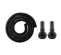 Multifunctional Garden Flexi Tube - Black Corrugated Pipe + Water Butt Connectors -Resistant to Kinking -Garden Hose - for Water Tank