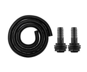 Multifunctional Garden Flexi Tube - Black Corrugated Pipe + Water Butt Connectors -Resistant to Kinking -Garden Hose - for Water Tank
