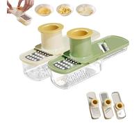 Multifunctional Garlic Grinder, Multi Functional Garlic Grinder Mandolin, 3 in 1 Multi-Functional Mandoline Slicer, Mini Mandoline Slicer for Kitchen, Veggie Shredder Garlics (#C 2PCS)