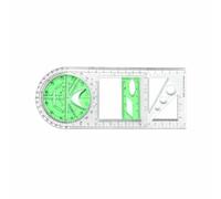 Multifunctional Geometric Ruler, Green-White Geometric Drawing Template Measuring Tool Draw Parallel Vertical Paralle for Artists Students Typesetters Designers
