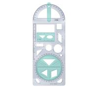 Multifunctional Geometric Ruler - Math Geometry Ruler | Measuring Tool for Geometric Drawing Templates | Math Drawing Ruler | Geometric Drawing Tool for Architecture