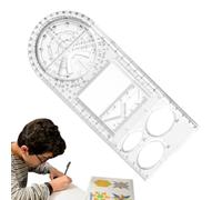Multifunctional Geometric Ruler, Maths Drawing Ruler - Multifunctional Template Measuring Ruler | Measuring Design Rulers for Student Designers