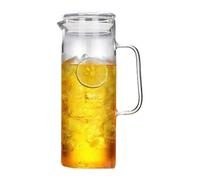 Multifunctional Glass Pitcher Borosilicate Carafe for Hot and Cold Beverages Ideal for Iced Coffee Milk and More Resistant Water Jugs