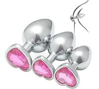Multifunctional Glute Stretching Accessories, A Smooth 3-Piece Set with Gemstones On The Base Gifts for Couples- Q (Pink)