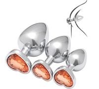 Multifunctional Glute Stretching Accessories, A Smooth 3-Piece Set with Gemstones On The Base Gifts for Couples- Q (Orange)
