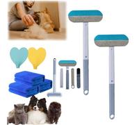 Multifunctional Hair Removal Brush, 4 In 1 Pet Hair Removal Tool, Adjustable Dog Cat Hairs Catcher Carpet Rake With Hooks for Couch, Reusable Dog (2PC)