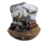 Multifunctional Half Face Headwear, Bandana Steam Locomotive Train Unisex Neck Gaiter for Workout Sports Outdoor