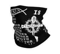 Multifunctional Half Face Headwear,Jesus is My God My King My Lord My Savior Religion White,Bandana Anitdust Neck Gaiter for Yoga Sports Women 26X30cm