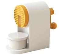 Multifunctional Hand Cranked Ice Grinder, Rust-Resistant Stainless Steel Rotary Shaver with Manual Crank, Includes Handle for Effortless Frozen Treat Preparation & Non-Slip Suc orange 4.37*10.82*8.22