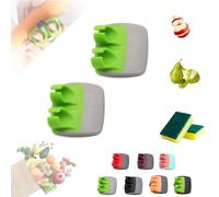 Multifunctional Hand Fruit Peeler, Two-Finger Protective Peeler, Fingervegetable Peeler Palm Peeler, Silicone Finger Grips Peeler, For Pumpkin Carrot Cucumber Potato Peeling (2pc,F)