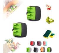 Multifunctional Hand Fruit Peeler, Two-Finger Protective Peeler, Fingervegetable Peeler Palm Peeler, Silicone Finger Grips Peeler, For Pumpkin Carrot Cucumber Potato Peeling (2pc,E)