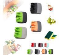 Multifunctional Hand Fruit Peeler, Two-Finger Protective Peeler, Fingervegetable Peeler Palm Peeler, Silicone Finger Grips Peeler, For Pumpkin Carrot Cucumber Potato Peeling (4pc,B)