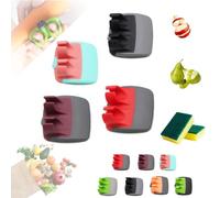 Multifunctional Hand Fruit Peeler, Two-Finger Protective Peeler, Fingervegetable Peeler Palm Peeler, Silicone Finger Grips Peeler, For Pumpkin Carrot Cucumber Potato Peeling (4pc,A)