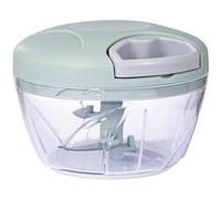 Multifunctional Hand Pull String Food Chopper with Container - Manual Garlic Mincer & Vegetable Cutter for Meat, Onion, Herbs - Easy One-Pull Design Kitchen Gadget (Green,500ml)
