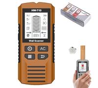 Multifunctional Handheld Metal & Wall Detector, Upgraded Portable Wire Pipe Power Scanner, 5 in 1 Wall Stud Finder Scanner for Detecting Metal, Wood and Ac Cables in The Wall (Yellow)