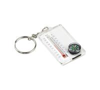 Multifunctional Handheld Mountaineering Thermometer Mini Compass Key Ring Clip Keychain Outdoor Hiking Camping Adventure Gear