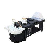 Multifunctional Head Treatment Bed, Shampoo Bed with Water Circulation, Fumigation Thai Massage Beauty Table for Barber Shop and Hair Salon