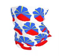 Multifunctional Headwear 974 Reunion Island Flag Bandana Neck Gaiter Printed Wrap Scarf Multifunction Cycling Scarf Running Men Women Adult All Season