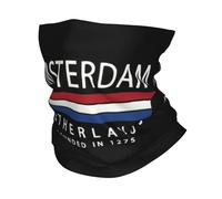 Multifunctional Headwear Amsterdam History Netherlands Flag Bandana Neck Warmer Women Men Winter Hiking Ski Scarf Gaiter Patriotic Face Cover