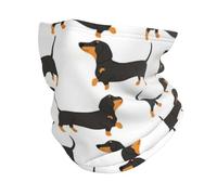Multifunctional Headwear Black Dachshund Dog Ourdoor Face Balaclavas Neck Gaiter Bandanas Scarf For Men Women Outdoor Sports