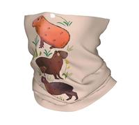 Multifunctional Headwear Capybara - Cute Green and Brown Animal Illustration Bandana Neck Gaiter Wrap Mask Scarf Multifunction Cycling Scarf Riding