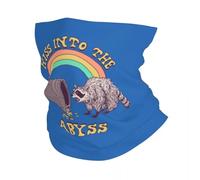 Multifunctional Headwear Hiss Into The Abyss Raccoon Bandana Neck Gaiter Windproof Face Scarf Cover Rainbow Trash Panda Headband Tube Balaclava