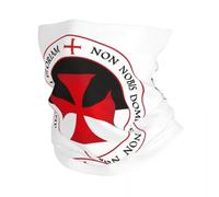Multifunctional Headwear Knights Templar Cross Neck Gaiter Men Women sun Protection Winter Christian Crusader Seal Motto Bandana Scarf for Hiking