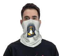 Multifunctional Headwear Linux Penguin Tux ruling his Kingdom Bandana Neck Gaiter Printed Magic Scarf Headwear Hiking Fishing For Men Women Windproof