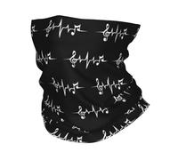 Multifunctional Headwear Music Pulse, Notes, Clef, Frequency, Wave, Sound, Dance Bandana Neck Cover Printed Wrap Scarf Multifunction Balaclava Cycling