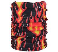 Multifunctional Headwear Neck Scarf Bandana Balaclava Face mask Headband Hairband Tube Gaiter Stretch Snood for Sports Yoga Running Cycling Hiking (Flame)