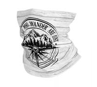 Multifunctional Headwear Not All Who Wander Are Lost Mountain Compass Bandana Neck Gaiter for Ski Wrap Scarf Balaclava Warmer Face Scarf Cover