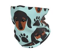 Multifunctional Headwear Pet Dachshund Paw Ourdoor Face Balaclavas Neck Gaiter Bandanas Scarf For Men Women Outdoor Sports