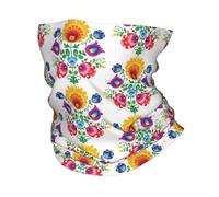 Multifunctional Headwear Poland Folk Floral Bandana Neck Gaiter Windproof Face Scarf Cover Women Men Polish Floral Art Headband Tube Balaclava