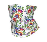 Multifunctional Headwear Poland Folk Flowers Winter Headband Neck Warmer Men Women Ski Camping Tube Scarf Polish Floral Art Face Bandana Gaiter