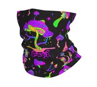 Multifunctional Headwear Psychedelic Mushroom Pattern Bandana Neck Gaiter for Hiking Camping Women Men Wrap Scarf Balaclava Warmer