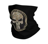 Multifunctional Headwear Punisher Skeleton Skull Winter Headband Neck Warmer Women Men Hiking Running Tube Scarf Face Bandana Gaiter