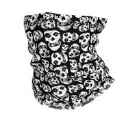 Multifunctional Headwear Rock Band Misfits Skull Face Bandana Neck Gaiter Windproof Face Scarf Cover Women Men Heavy Metal Headband Tube Balaclava