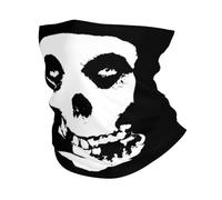 Multifunctional Headwear Rock Band Misfits Skull Face Bandana Neck Gaiter Windproof Face Scarf Cover Women Men Heavy Metal Headwear Tube Balaclava